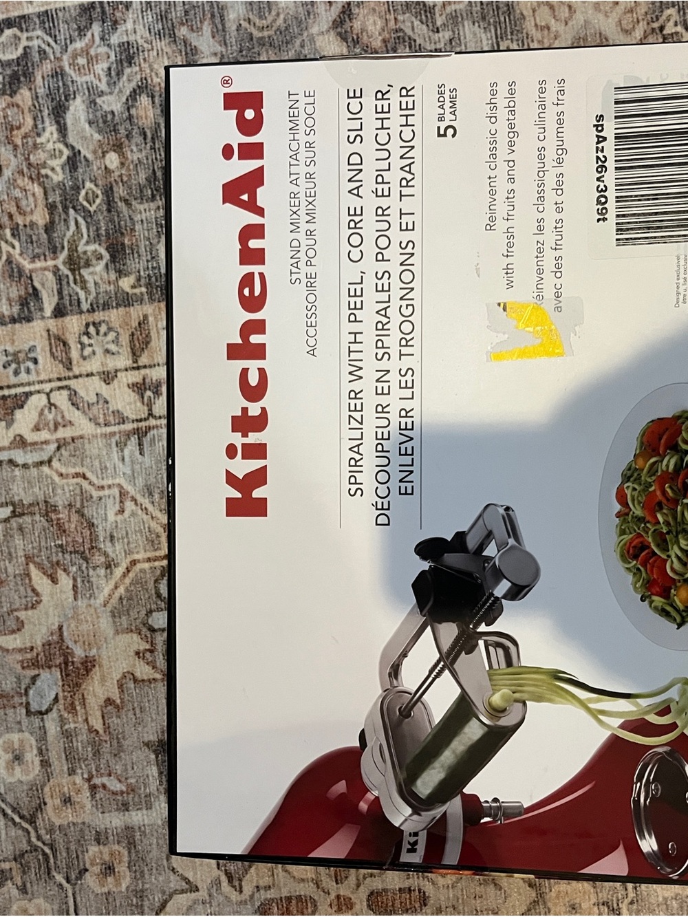 KitchenAid Red Spiralizer Stand Mixer Attachment